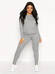Solid Long Sleeve Tee & Leggings Set