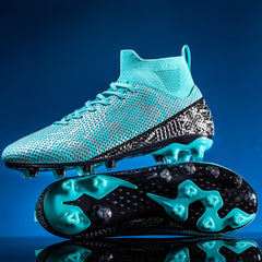 Boys Turf Anti Slip Football Shoes Lightweight Breathable Sneakers