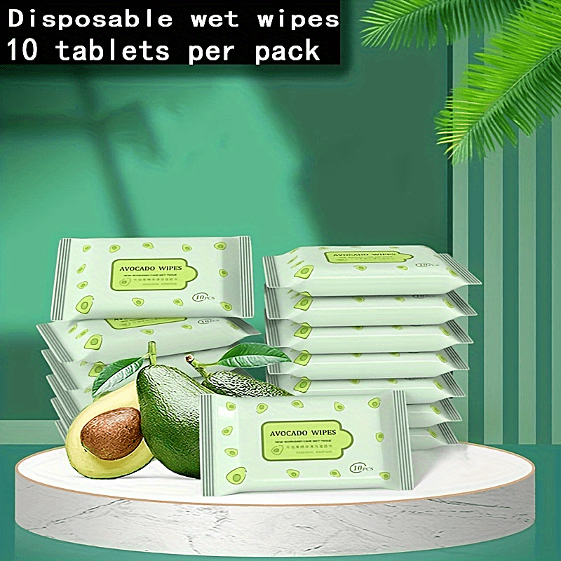Avocado Small Pack Wet Wipes 10pcs Pack