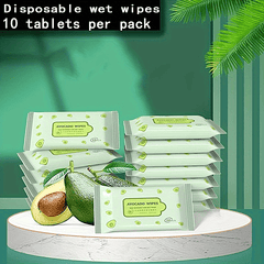 Avocado Small Pack Wet Wipes 10pcs Pack