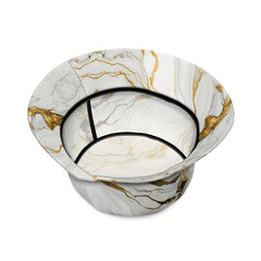Marble Print Bucket Hat Summer Sun Cap Wide Brim Hat
