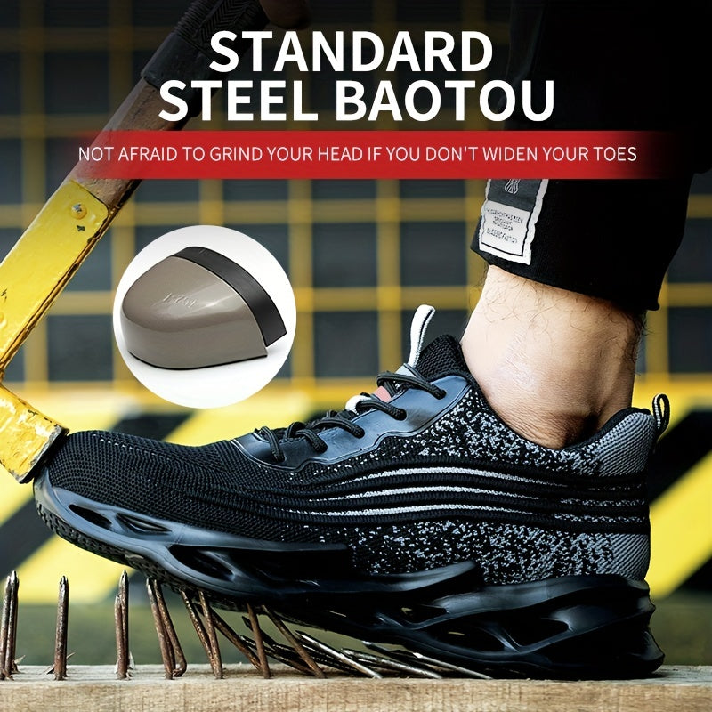 Men's Puncture Proof Steel Toe Work Safety Shoes