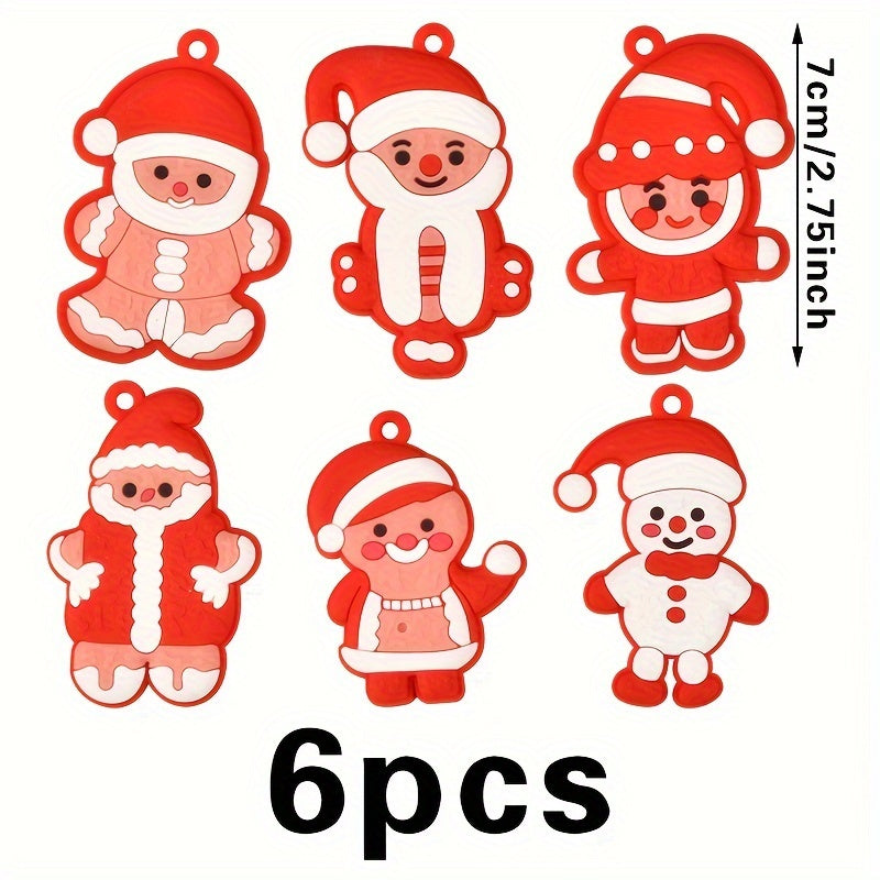 6pcs Gingerbread Man Christmas Tree Pendant