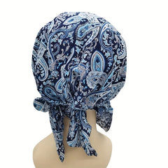 Paisley Print Bandana Casual Hijab Turban Cap Elastic Lightweight Beani