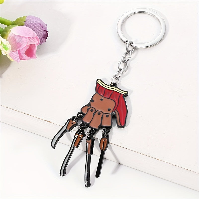 Kids Skull Hand Claw Keychain Backpack Pendant Halloween Accessories