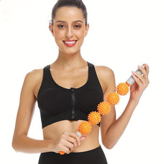 5 Balls Massage Stick Muscle Relaxation Massager Yoga Roller