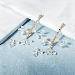 Bridal Curly Hair Rhinestone Hairpin Retro Style 2pcs pack