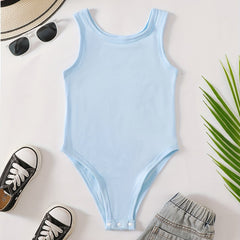 Toddler Girls Tank Rompers Bodysuit Kids Summer Clothes