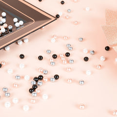 170pcs Simulated Silver Rose Gold Pearl Confetti