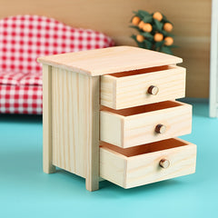 Mini Doll House Storage Cabinet Scene Decoration