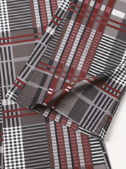 Plaid Print Wide Leg Overalls