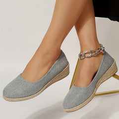 Women's Wedge Shoes Comfortable Slip On Closed Toe Casual Walking Shoes