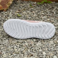 Women's Breathable Knit Sports Shoes Lace Up Low Top Running Shoes