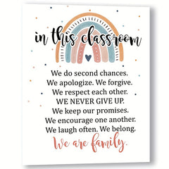 Rainbow Boho Decor Motivational Bulletin Board & Printable 8x10