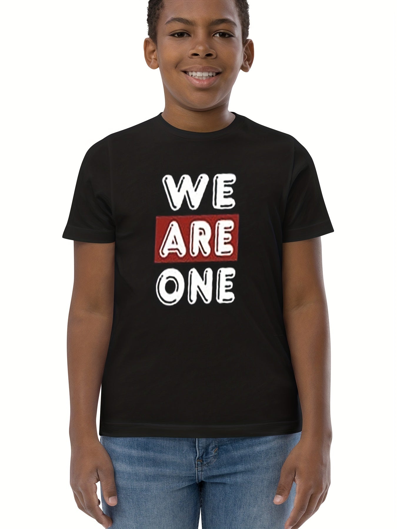 Stylish Family Matching T shirts Parents&Kids Casual ARE ONE Letter