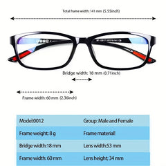 Men's Full Frame Ultra Light Changing Glasses Anti Light Classic Business Casual