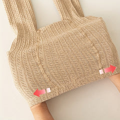 Cartoon Knit Pantyhose with Bow - Girls Leggings
