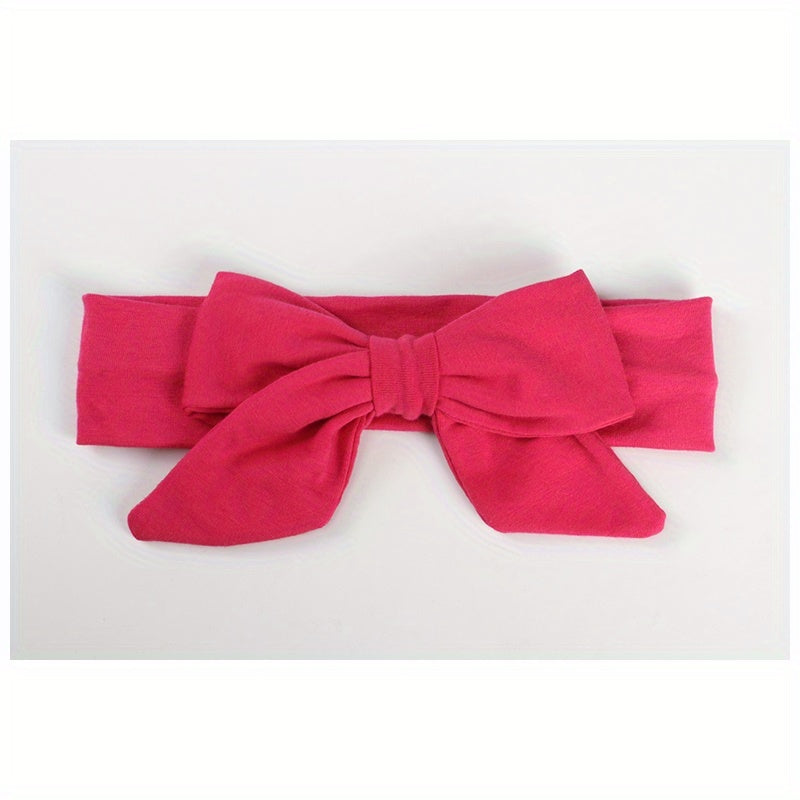 Baby Girl's Bowknot Turban Toddler Hairbands Soft Hair Accessory