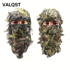 Ghillie Camouflage Leafy Hat 3D Full Face Mask for Turkey Hunting