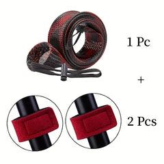 6pcs Fishing Rod Sleeve Cover With Rod Ties Straps 67in Fishing Pole Mesh Cover