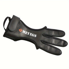 Archery 3 Finger Leather Glove Finger Tab for Beginners