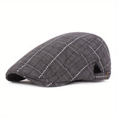 Classic Plaid Pattern Beret Unisex British Style Painter Cap