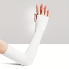 Ice Feeling Sunscreen Sleeve Solid Long Arm UV Protection Sleeve