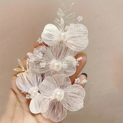 Golden Leaf Shape Head Piece Bridal Wedding Hair Accessories