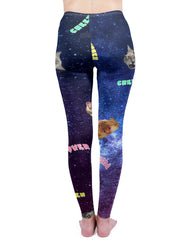Cat Print Skinny Leggings High Waist Yoga Leggings