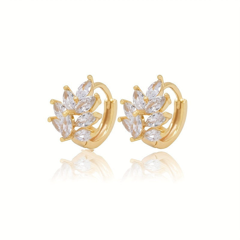 CZ Decor Hoop Earrings For Kids - Holiday Party Gift