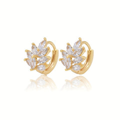 CZ Decor Hoop Earrings For Kids - Holiday Party Gift