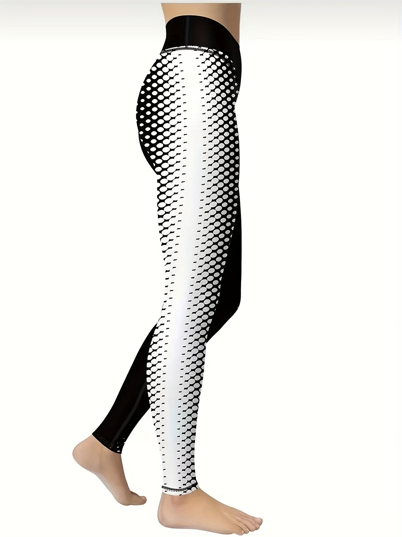 Print High Waist Sports Leggings for Yoga Fitness