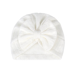 Newborn Toddler Head Wrap Hat Solid Bow Cap Turban Headband For Baby Girls