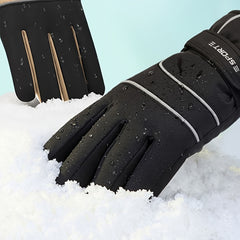 Men's Winter Ski Gloves Fleece Warm Waterproof Windproof Full Finger Gloves