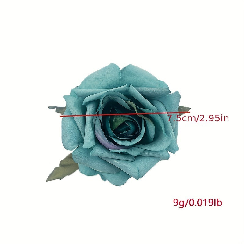 Rose Flower Hair Clip Non slip Duck Billed Clip
