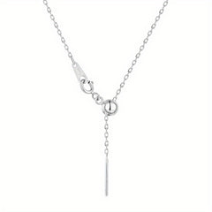925 Sterling Silver Bead Necklace Chain Adjustable Heart Alphabet DIY