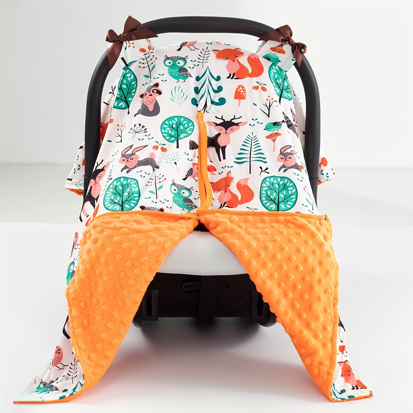 Girls Seat Sunshade Forest Animals Print