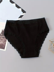 6 Pack Plus Size Sexy Panties Set High Rise Briefs