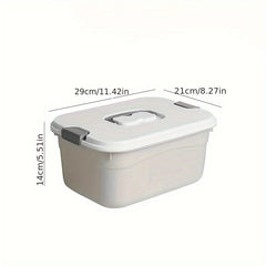 Plastic Storage Basket with Lid for Snacks Cosmetics Dormitory Desktop