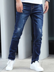 Men's Slim Fit Denim Jeans Casual Style