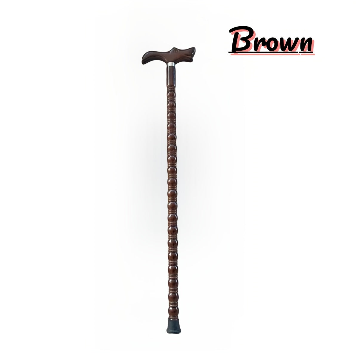 Dragon Wooden Handle Cane Lightweight Crutch Anti-slip Hiking Cane