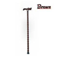 Dragon Wooden Handle Cane Lightweight Crutch Anti-slip Hiking Cane