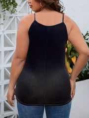 Coloblock Stripe & Heart Print Cami Top