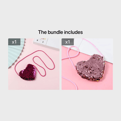 Sequin Coin Purse Girls Heart Bag Shoulder Bag