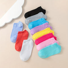 11 Pairs Girls Casual Ankle Socks for Kids Toddlers