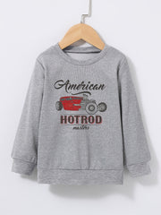 Kid's Pattern Print Sweatshirt Pullover Crew Neck Top