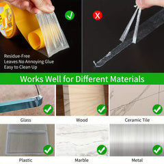 Double Sided Tape Carpet Patch Floor Mat 21.87x3.0cm Anti-Slip Adhesive