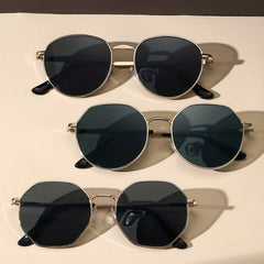 Retro Metal Sunglasses 90s UV400 Sun Shades Glasses