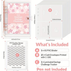 100 Savings Challenge Binder Money Saving Binder Savings Challenges Book