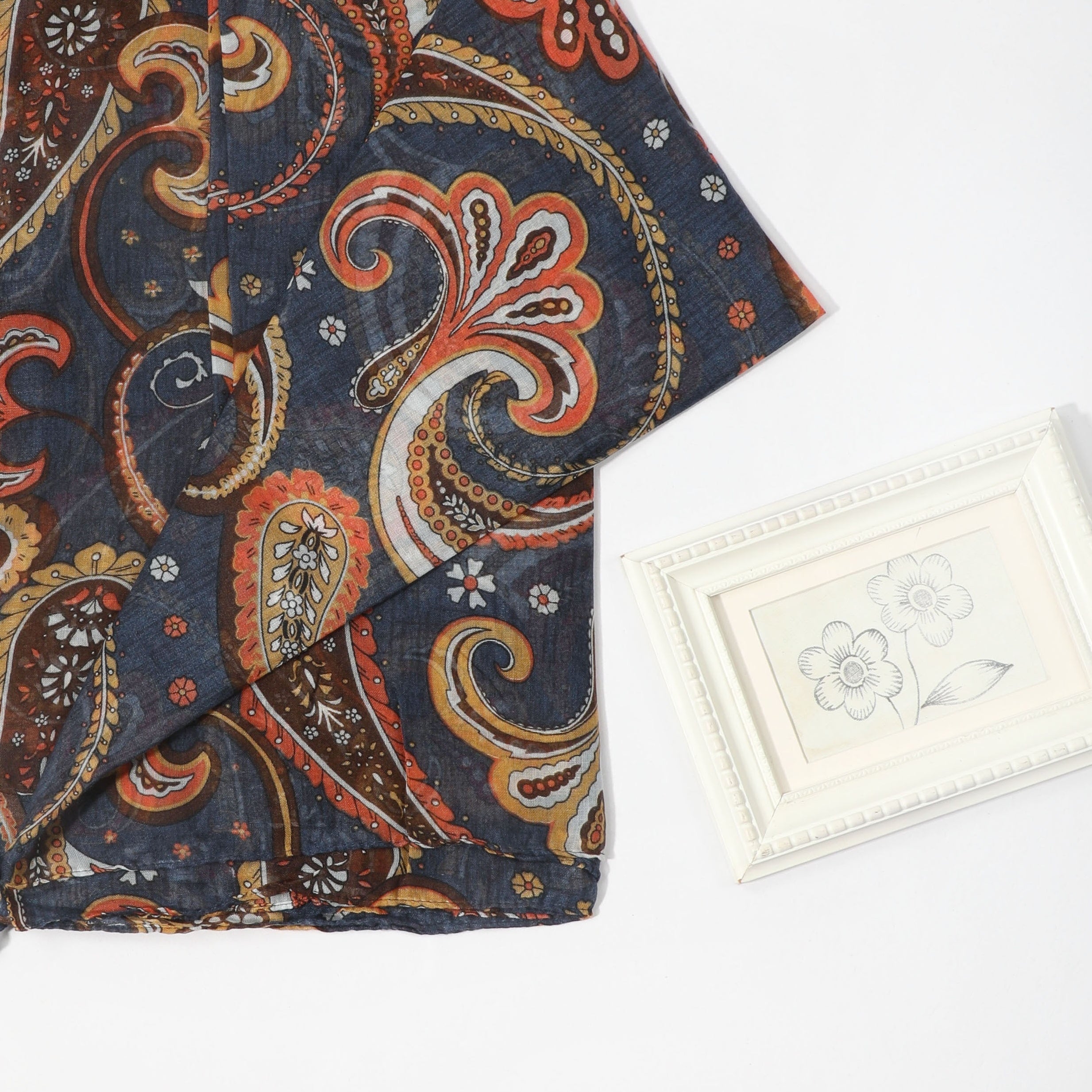 Men's Cashew Pattern Scarf for Outdoor